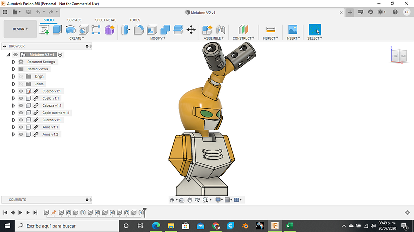 Me quedaron buenos recuerdos de esa caricatura así que decidí hacer un modelo de Metabee