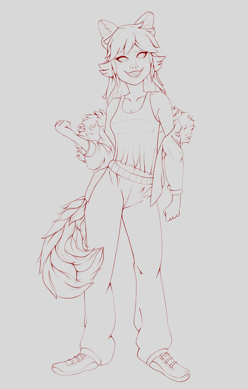  Female Character Portraits - Wolf Girl  2
