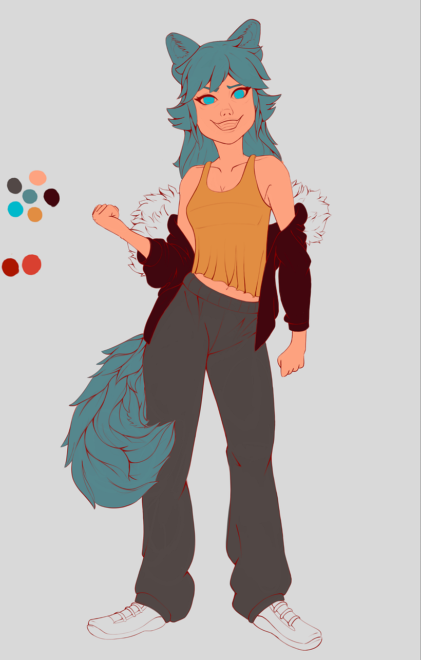  Female Character Portraits - Wolf Girl  4