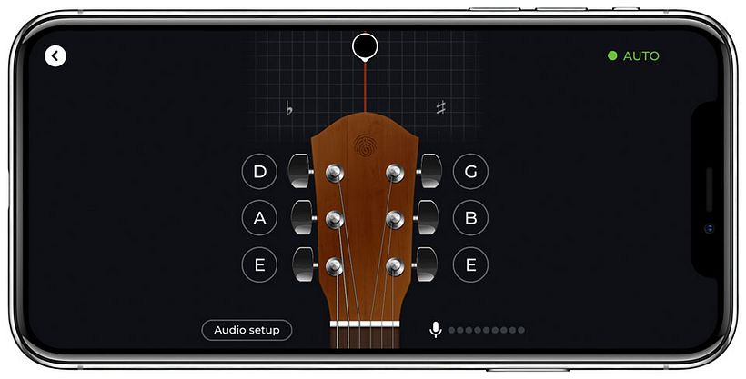 Vista de la herramienta para afinar, Yousician