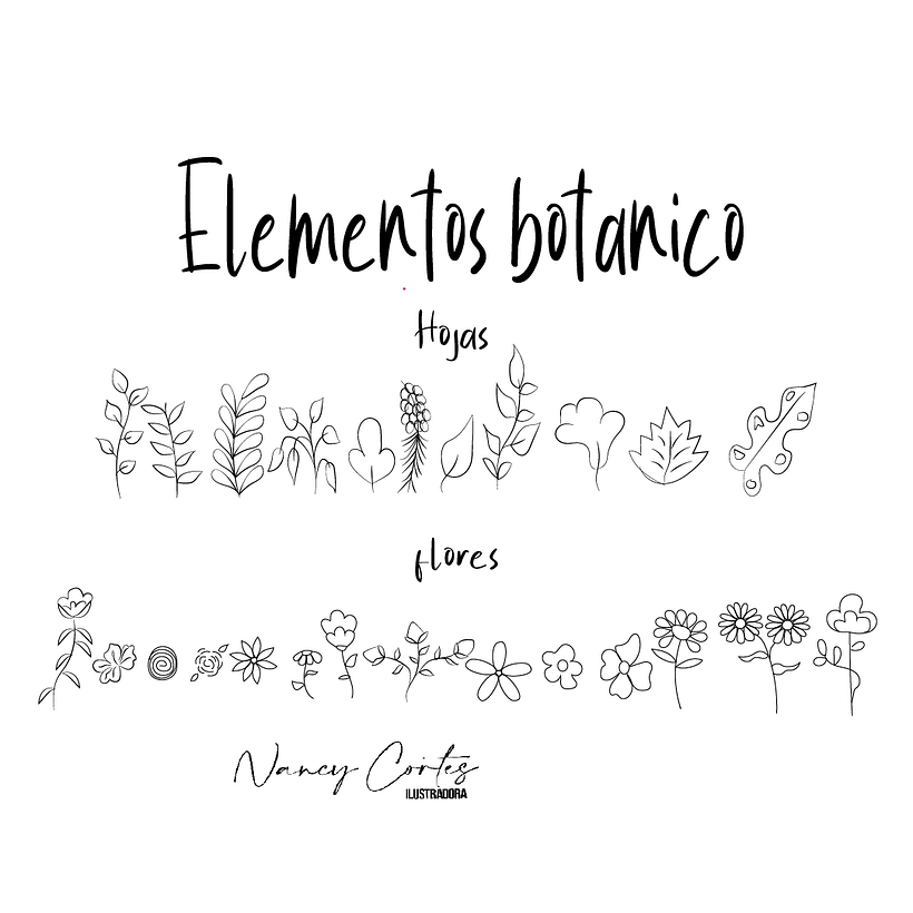 Mi Proyecto del curso: Retrato ilustrado con elementos botánicos 1