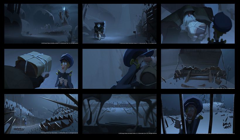 Samuel Smith painted color keys for SPA Studios' first film, Klaus