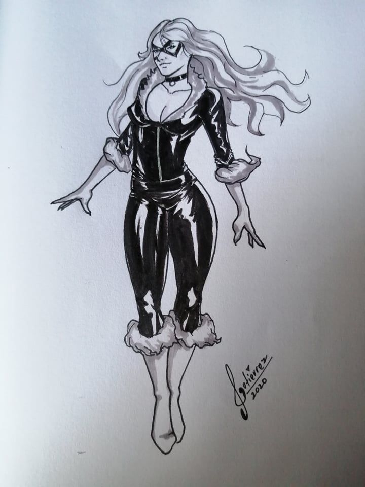 I like this character cuz´she usually make dynamic poses and movements, also she is always wearing leather costumes! 