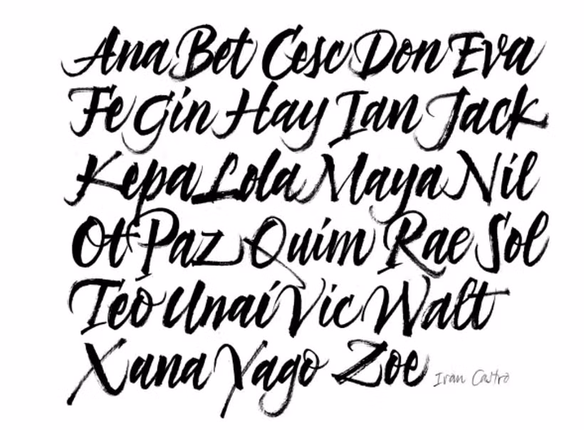 Caligrafía de Ivan Castro