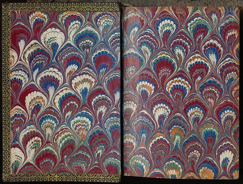Flyleaf for a 1875 copy of "Die Nachfolge Christi" by Thomas von Kempis