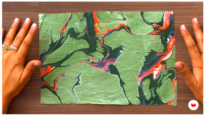 Turkish or stone marbling