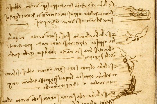 Da Vinci's famous left-handed writing