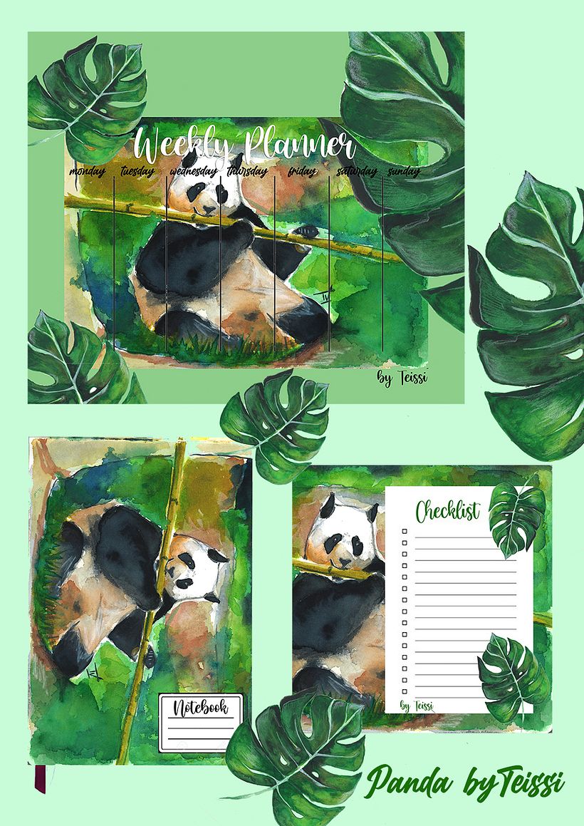 PANDA STATIONARY by Teissi. 