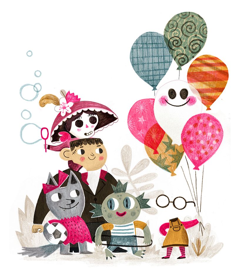 Final color of Gustavo, the Shy Ghost by Flavia Z Drago
