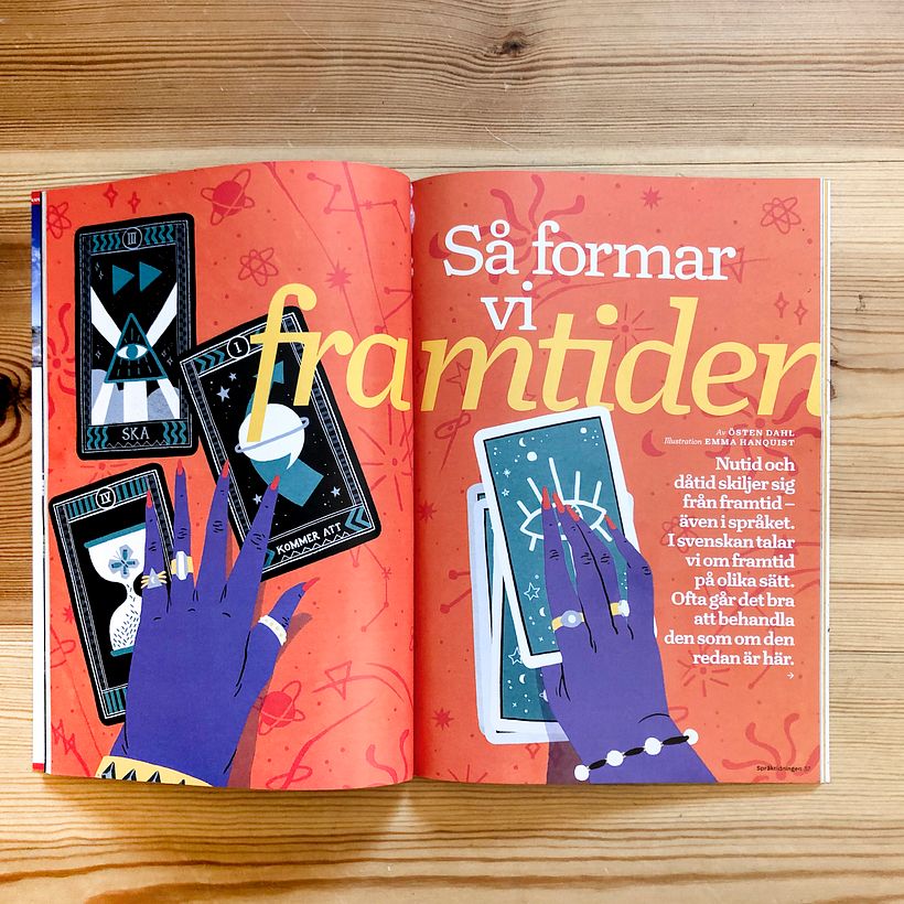 Editorial illustrations: Språktidningen 1