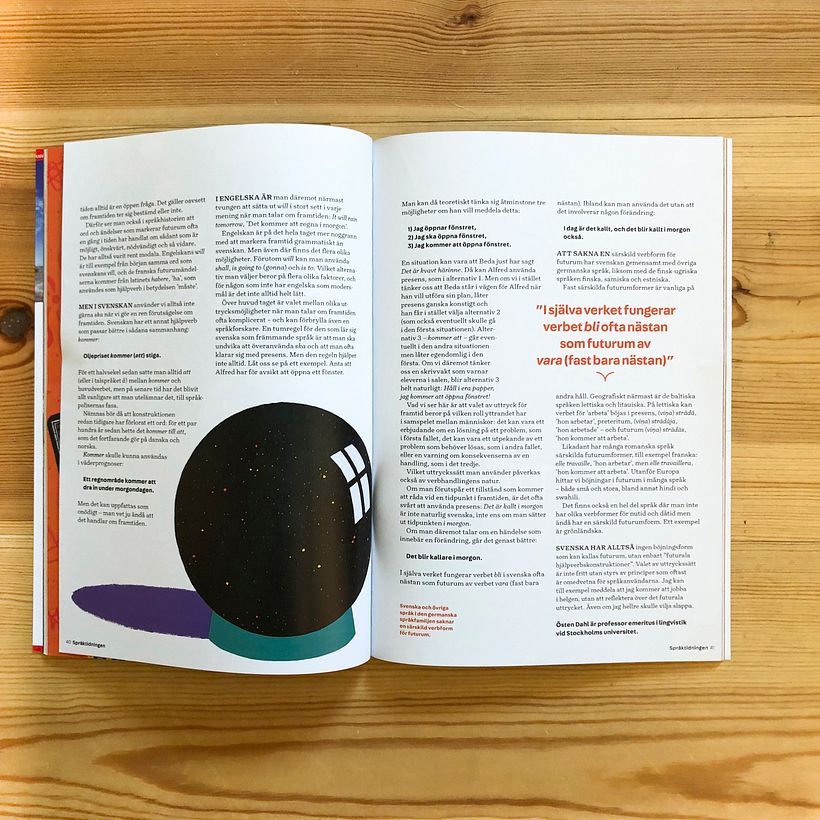 Editorial illustrations: Språktidningen 5