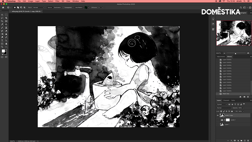 Tutorial Photoshop: como melhorar uma ilustração digitalizada 8