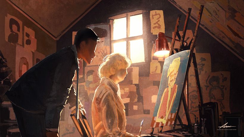 Inspired movie scene by Big eyes 2014 