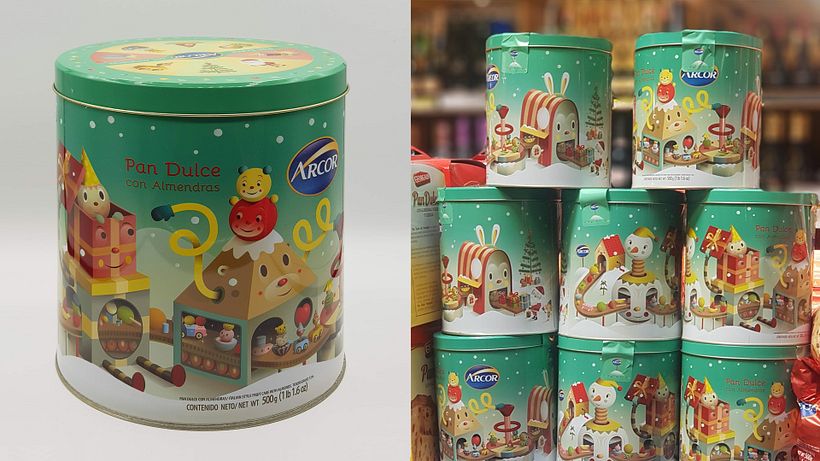 Lata de Pan Dulce para Arcor Argentina.  -1