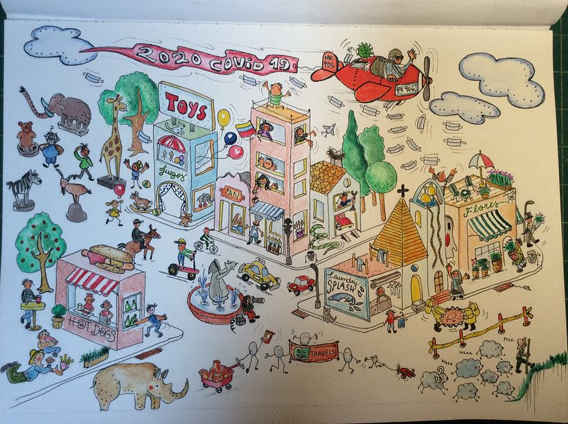 Primera isometria con tema del Covid 19/2020