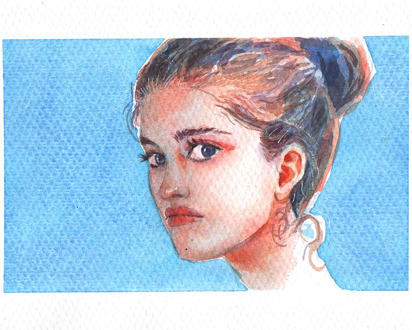 Retrato en acuarela