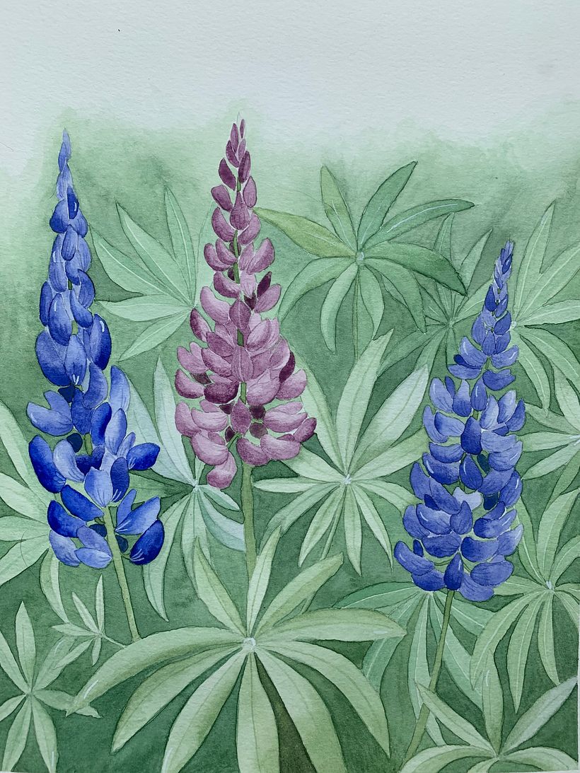 My project in Negative Watercolor Painting for Botanical Illustration course 0