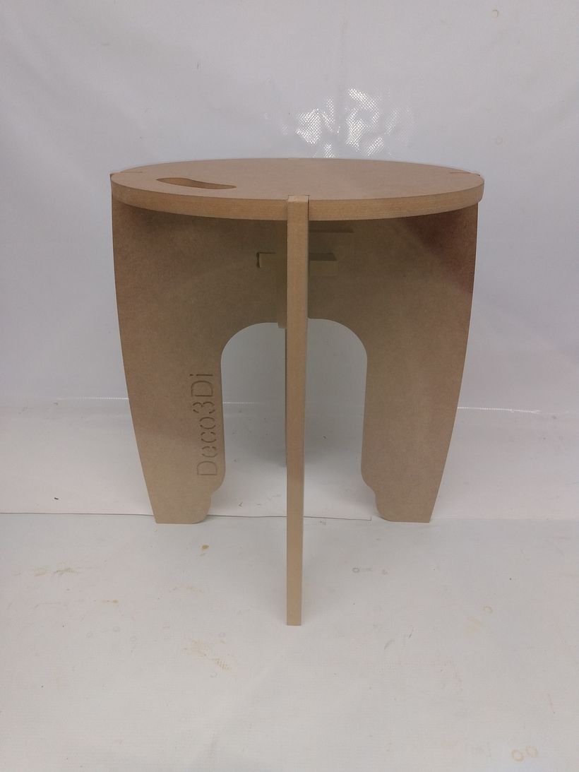 Mi Proyecto del curso: Diseño de banquito auto-armable cortado con router CNC 5
