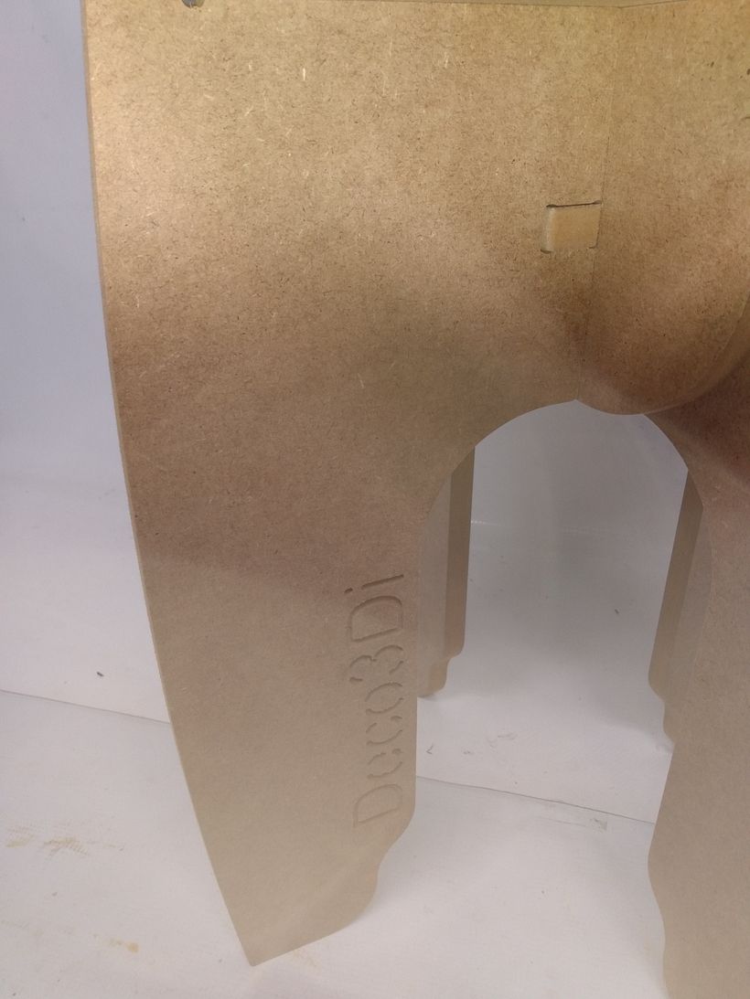 Mi Proyecto del curso: Diseño de banquito auto-armable cortado con router CNC 6