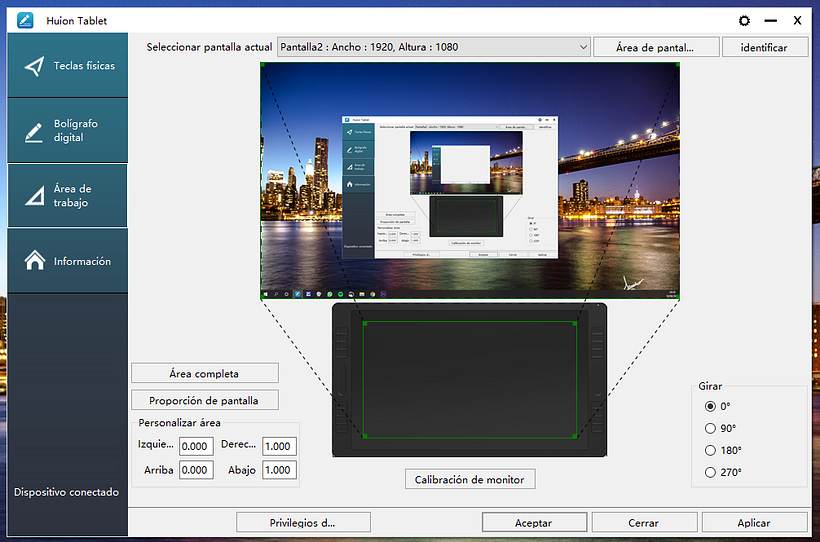 Problema con la extensión de pantalla (monitor + tableta gráfica) - PROBLEMA RESUELTO 1