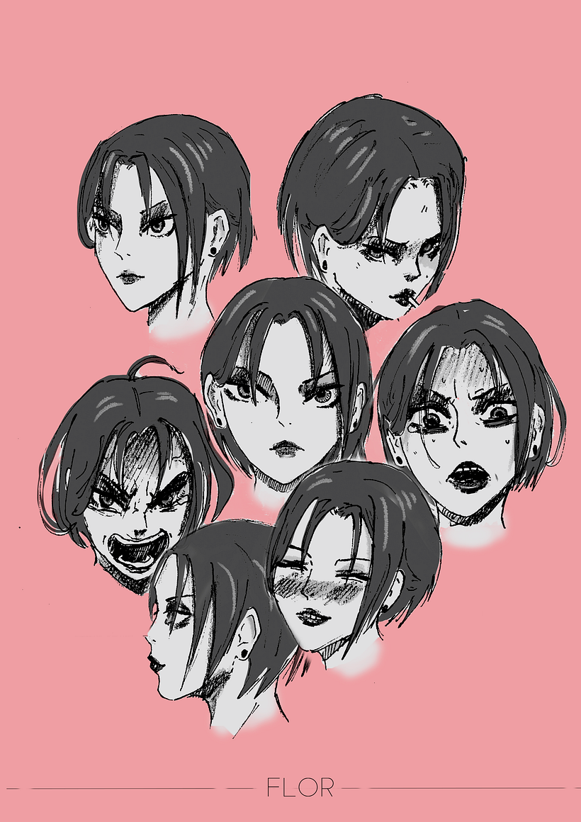 Mi Proyecto del curso: Creación de personajes manga HANA 4