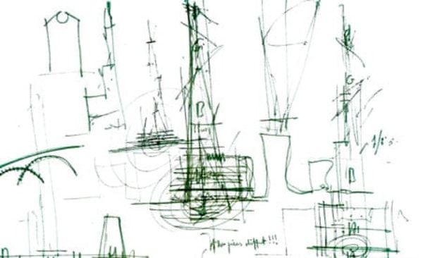 Boceto original de Renzo Piano de The Shard