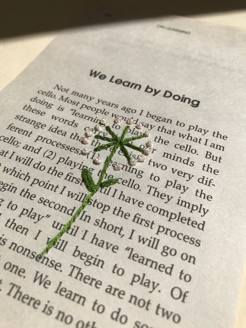 Bordado sobre papel 1