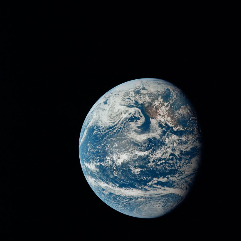 View of Earth from Apollo 11; Project Apollo Archive