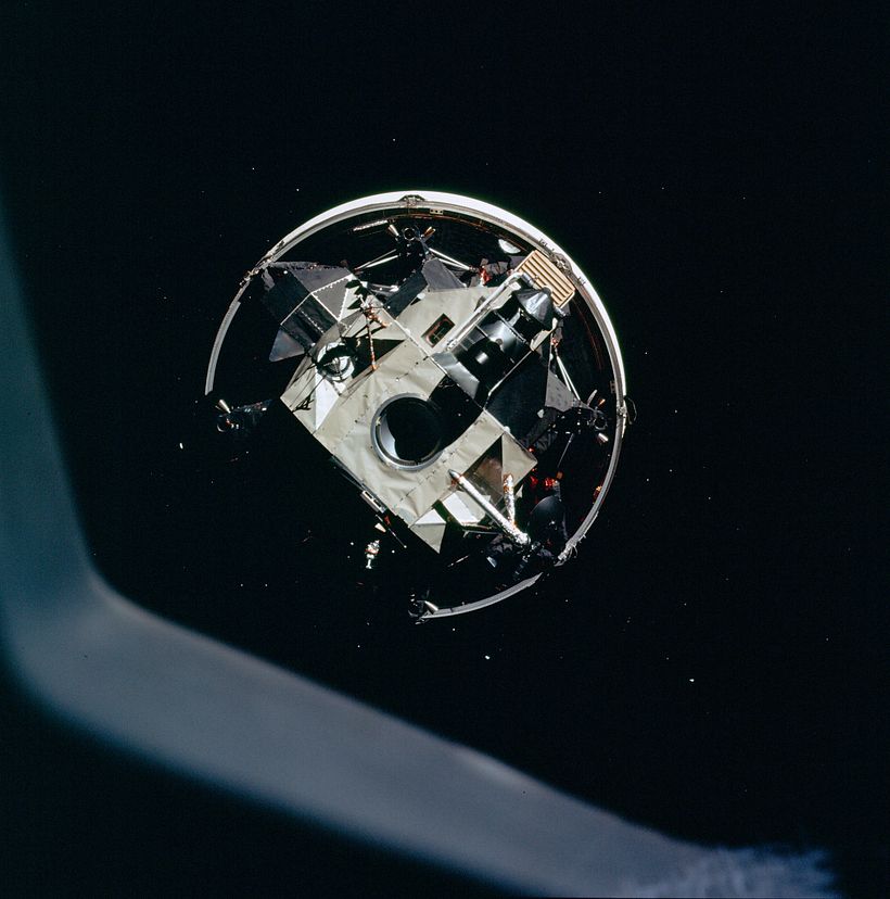 Apollo 11 Lunar Module prior to extraction; Project Apollo Archive