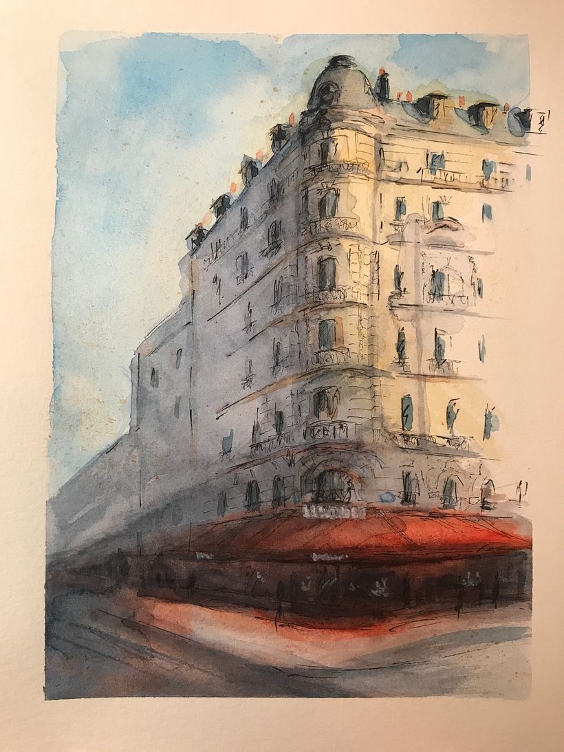 My project in Architectural Sketching with Watercolor and Ink course 0