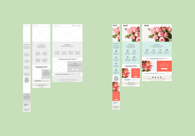 Web Responsive - Moments Floristería 1