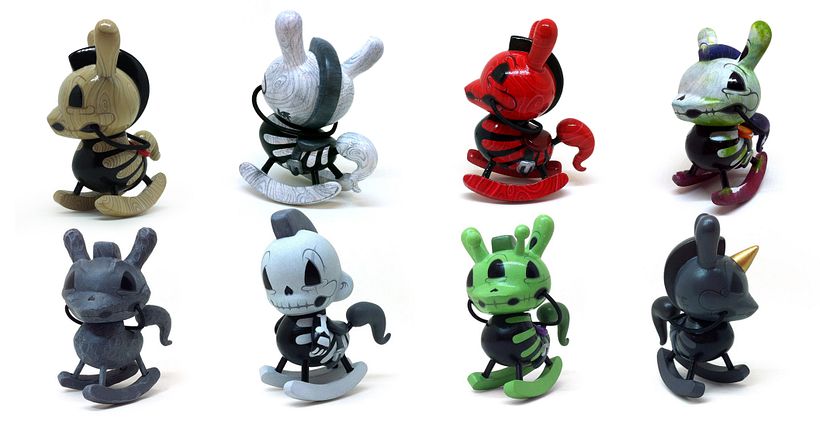Dunnys customizados - original, whitewood, redwood, decayed, rock-ing horse, myth, martian e noir unicorn.