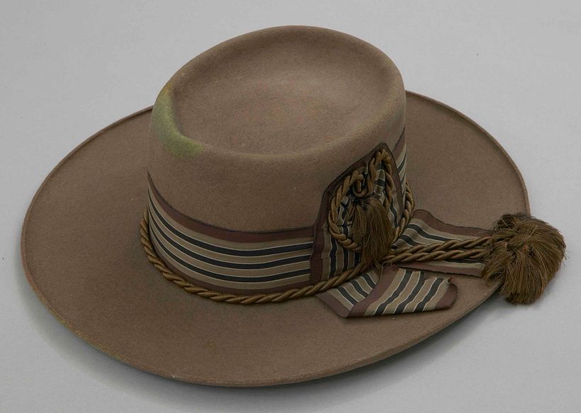 Cowboy hat. Year: 1943. Santiago (Chile). Given to the museum by Eric Adams