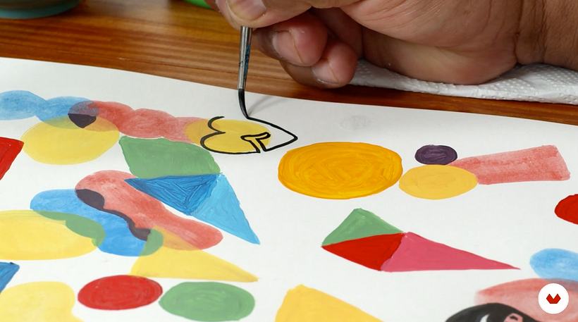 Ejemplo de aplicación de dibujo en negativo
