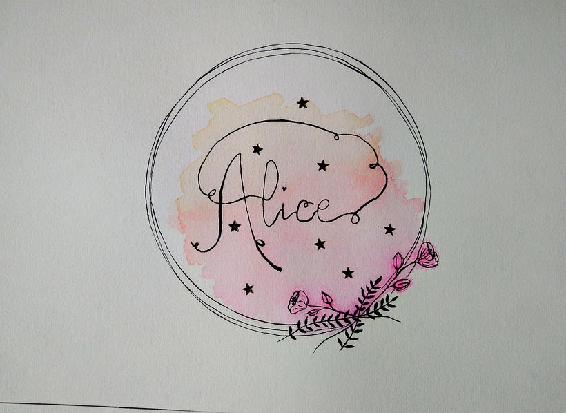 My project in Techniques applied to watercolour illustration course_Newborn Poster -1