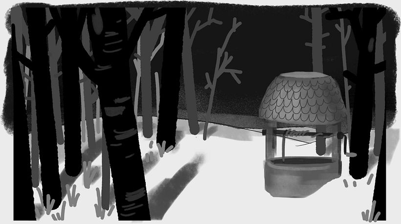 Greyscale Environment Sketch
