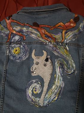 Mi Proyecto del curso: Diseño de moda: pintura y bordado sobre prendas 1