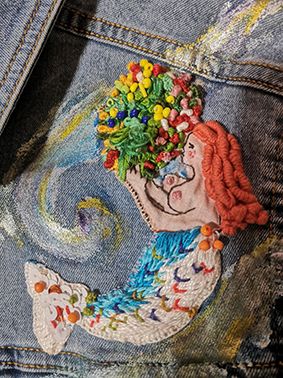 Mi Proyecto del curso: Diseño de moda: pintura y bordado sobre prendas 2