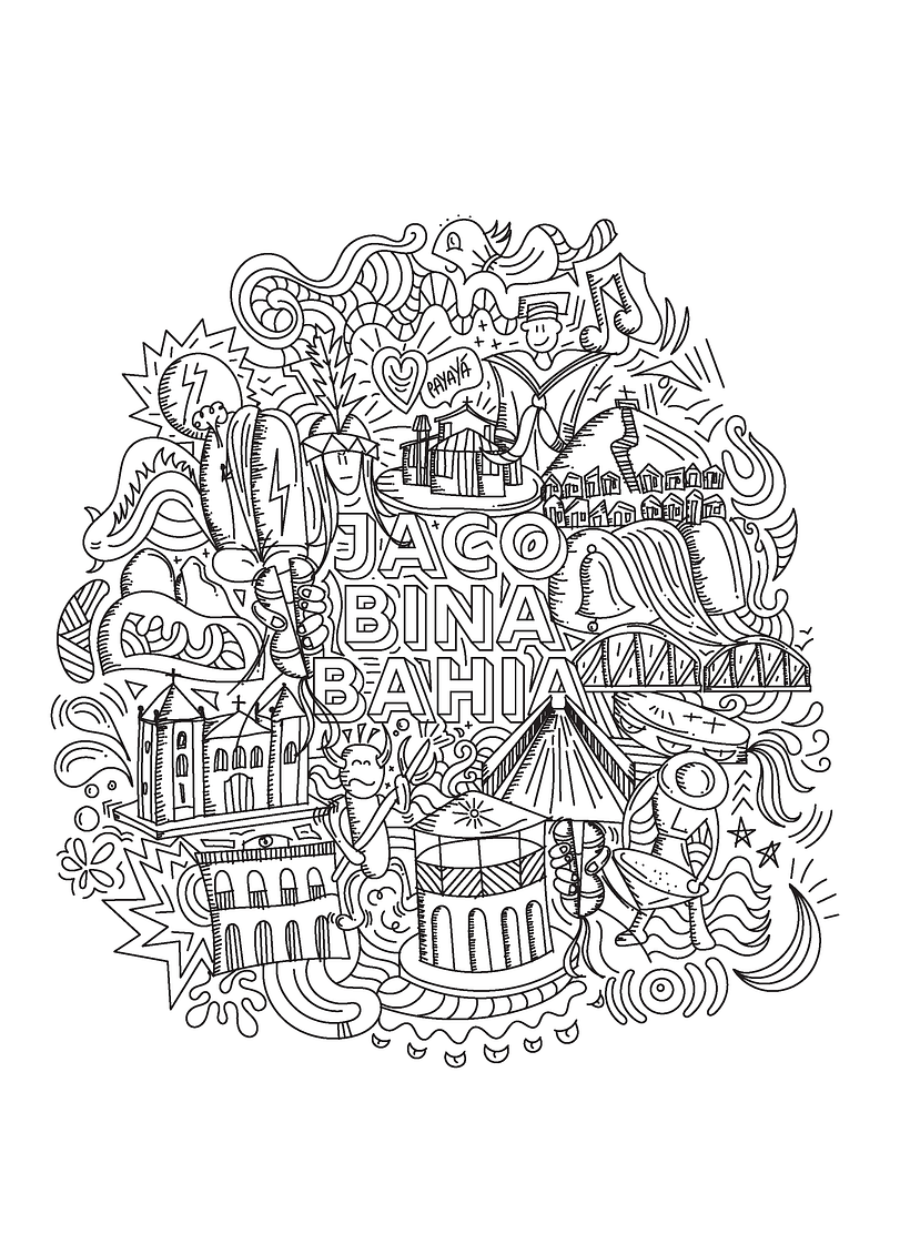 Meu projeto do curso: Ilustração vetorial com estilo doodles 2