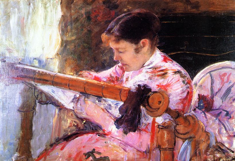 Lydia at the Tapestry Loom, by Mary Cassat (1881)