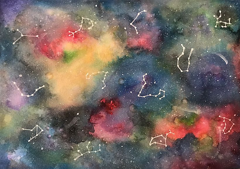 Water Color Illustrations -The Galaxy