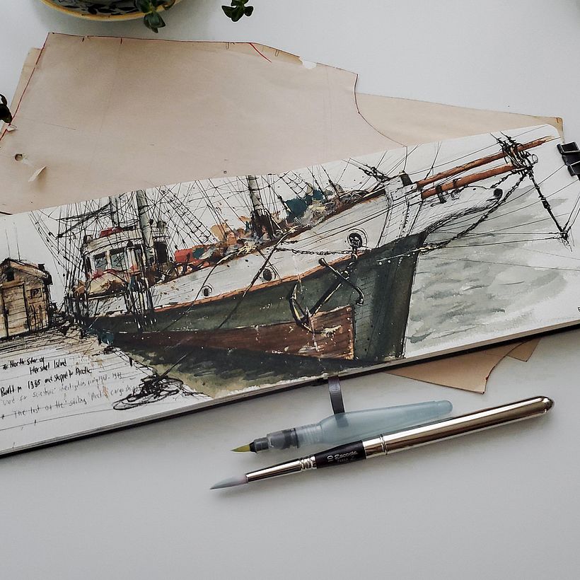 North Star of Herschel Island - Ilustración tradicional