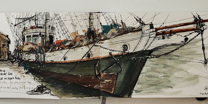North Star of Herschel Island - Ilustración tradicional