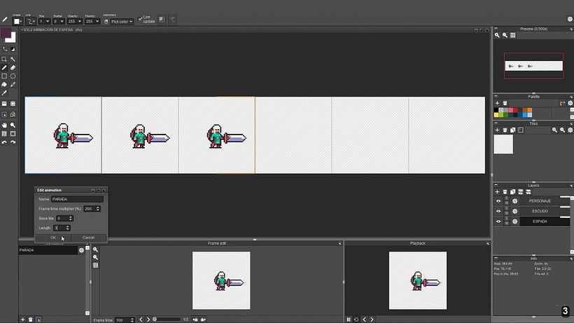 Put the speed up to 200 and add a third middle frame