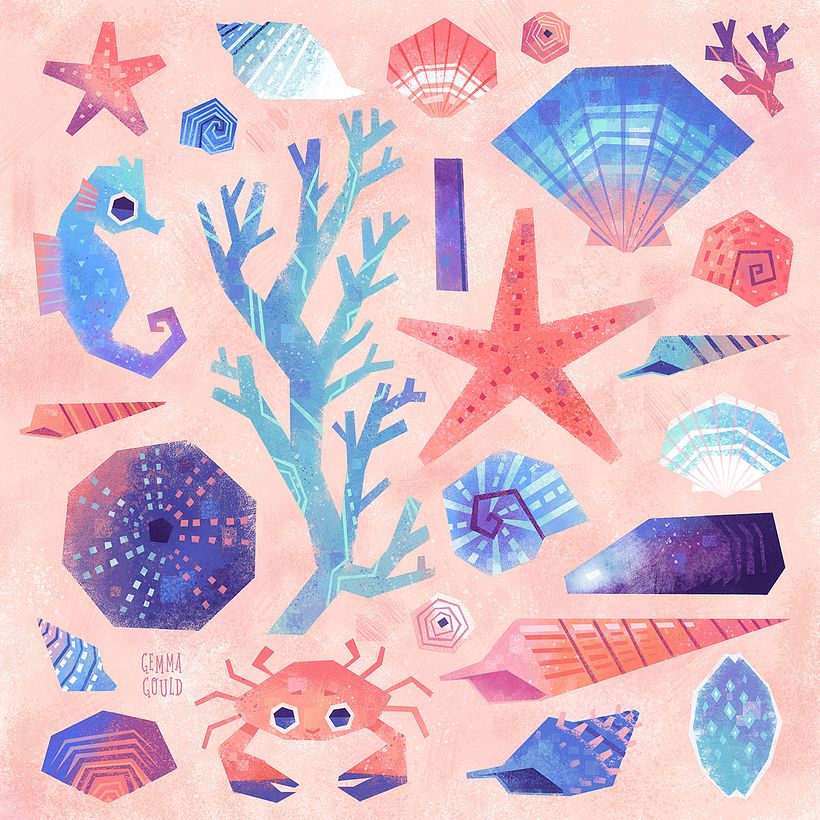 By the Sea - Traditional illustration