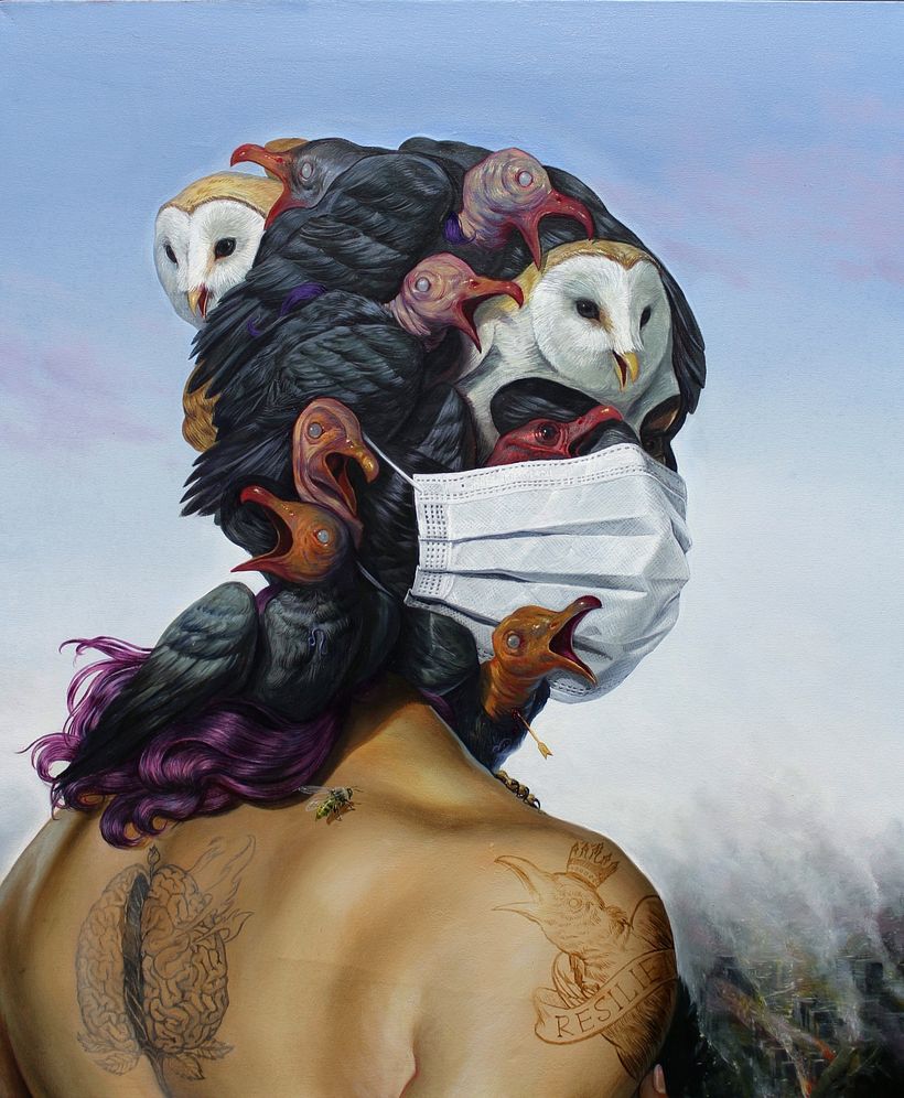 Resiliencia, oleo sobre lienzo