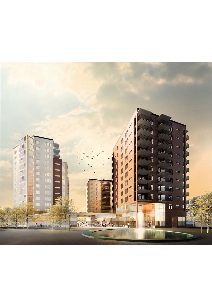 A residential area in Karlstad, Sweden.  0