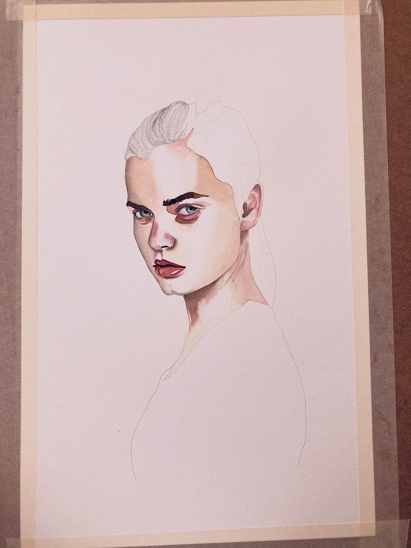 Mi Proyecto del curso: Retrato en acuarela a partir de una fotografía 1