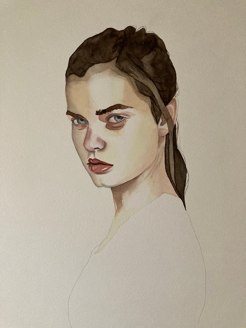 Mi Proyecto del curso: Retrato en acuarela a partir de una fotografía 2