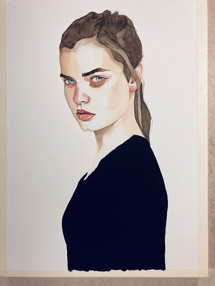 Mi Proyecto del curso: Retrato en acuarela a partir de una fotografía 3